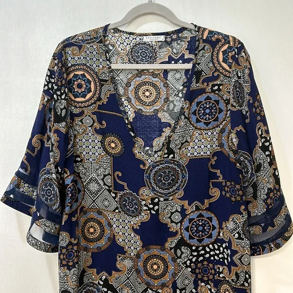 EKOUAER WOMENS SWIMSUIT BEACH COVERTUPS NAVY BLUE  SZ MD - Picture 3 of 9